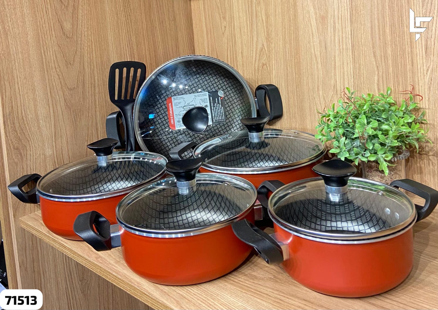 Conjunto de Panelas  VERMELHAS 5 Peças